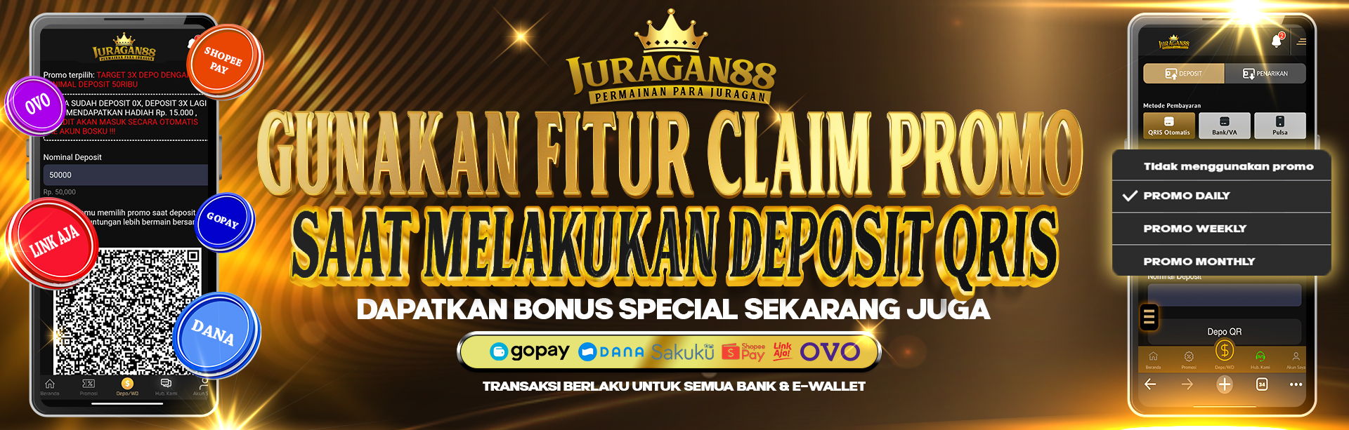 BONUS HARIAN HINGGA BULANAN